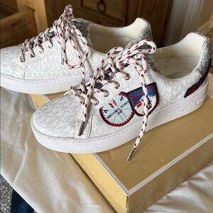 Michael Kors White Sneakers with Colorful Patches
